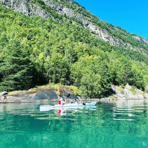 Kayakking in fjords in Norway