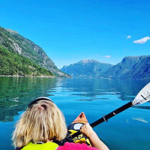 Kayakking in fjords in Norway